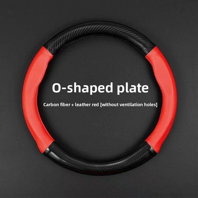 Non-Slip Carbon Fiber Steering Wheel Cover