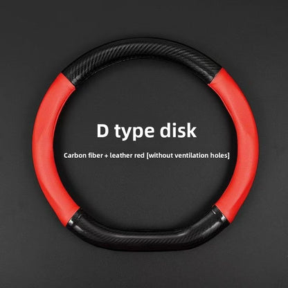 Non-Slip Carbon Fiber Steering Wheel Cover
