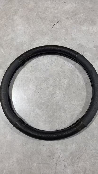 Non-Slip Carbon Fiber Steering Wheel Cover