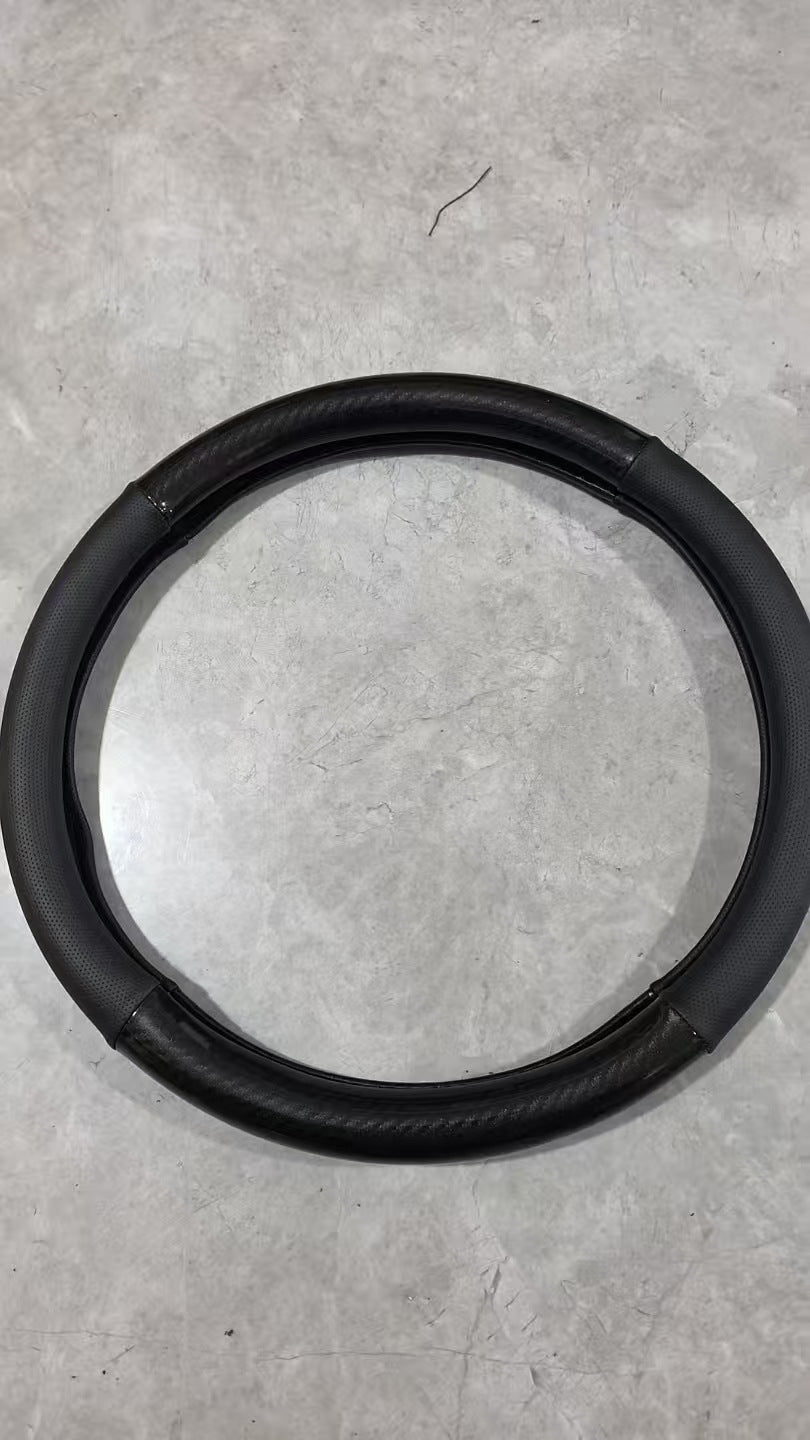 Non-Slip Carbon Fiber Steering Wheel Cover