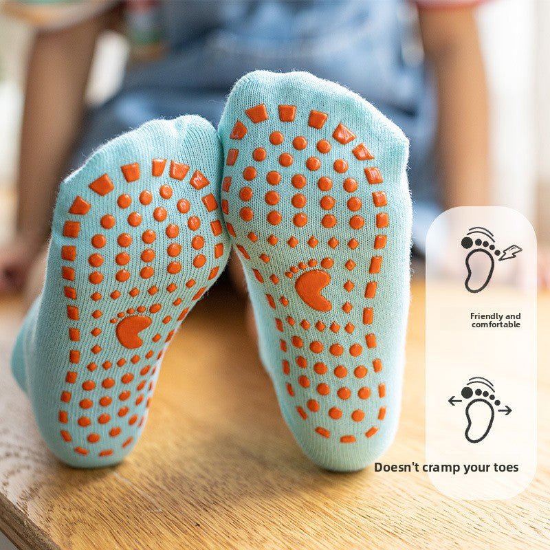 Non-slip Cotton Sports Socks for Yoga and Toddlers