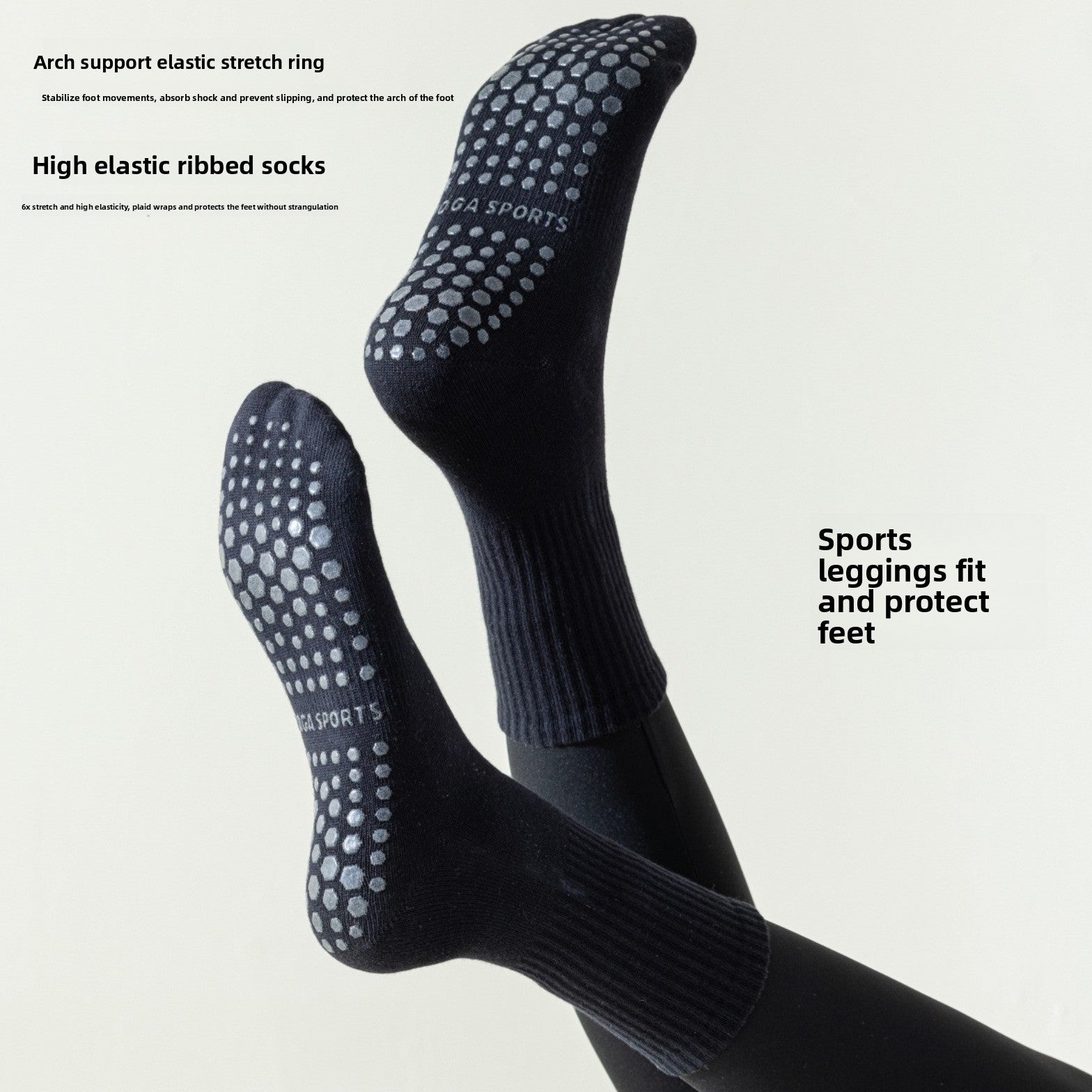 Non-Slip Cotton Yoga Socks for Women