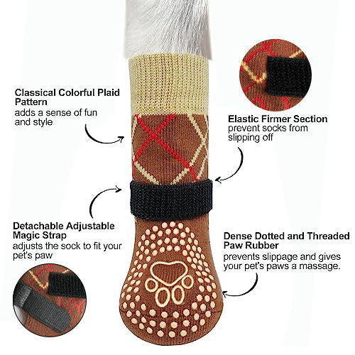 Non-Slip Double-Sided Pet Socks Indoor Protective Dog Socks