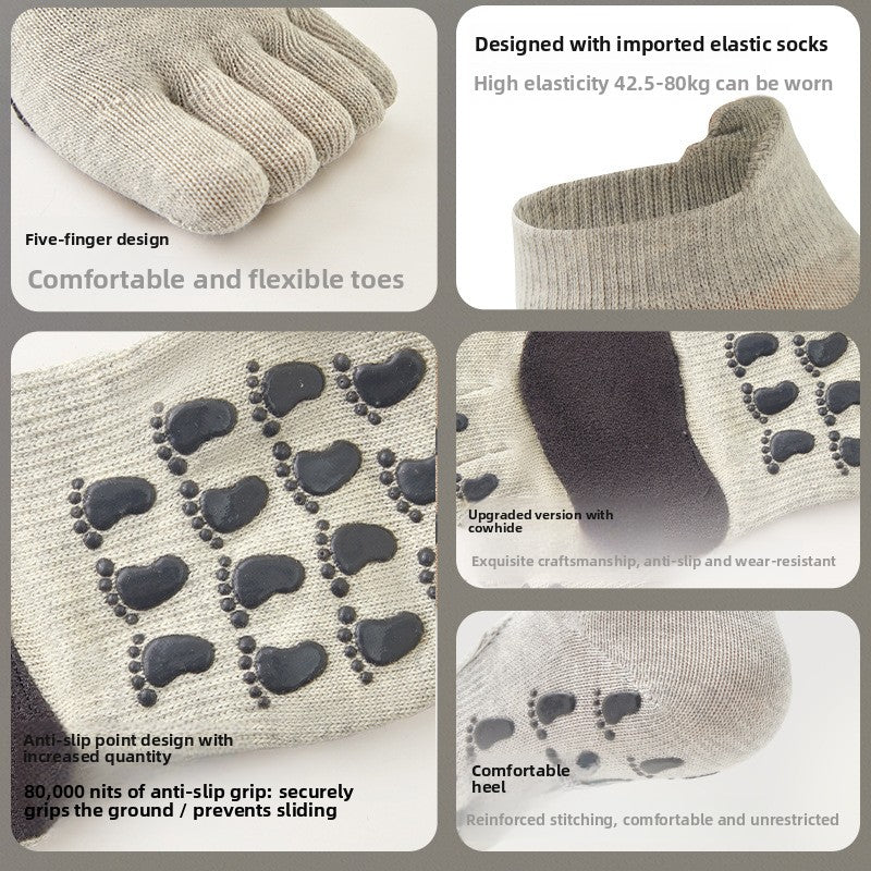 Non-Slip Pilates Five-Toe Socks for Women
