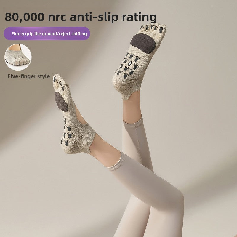 Non-Slip Pilates Five-Toe Socks for Women