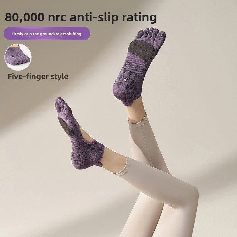 Non-Slip Pilates Five-Toe Socks for Women