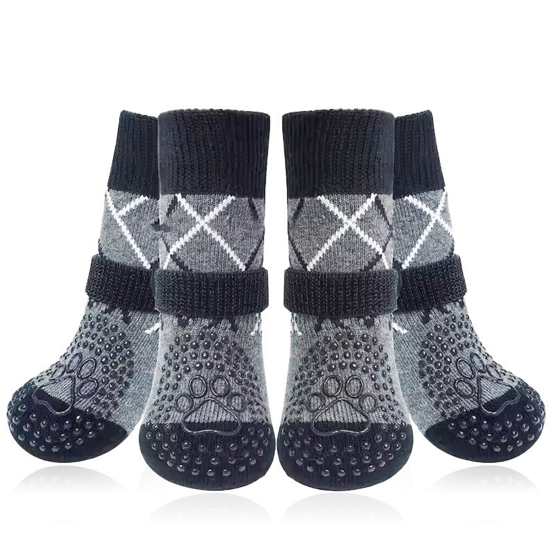 Non-Slip Reflective Dog Socks for Medium Large Breeds