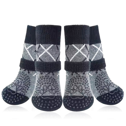 Non-Slip Reflective Dog Socks for Medium Large Breeds
