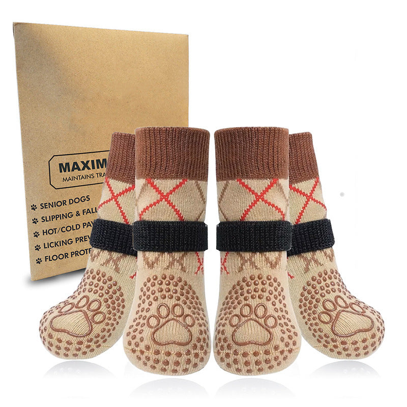Non-Slip Reflective Dog Socks for Medium Large Breeds