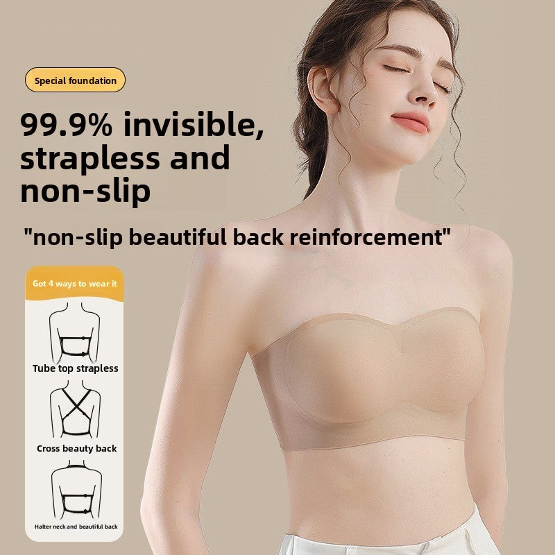 Non-Slip Strapless Push-Up Bra