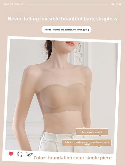 Non-Slip Strapless Push-Up Bra