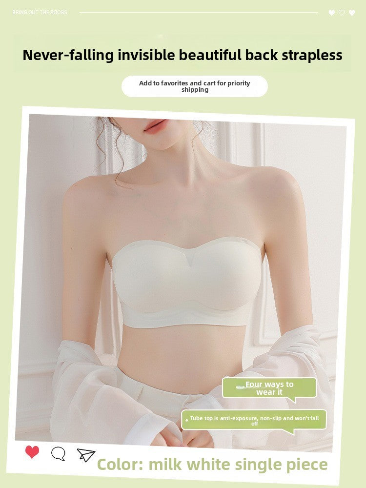 Non-Slip Strapless Push-Up Bra