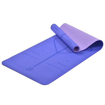 Non-Slip TPE Yoga Mat with Alignment Guide