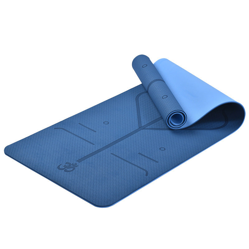 Non-Slip TPE Yoga Mat with Alignment Guide