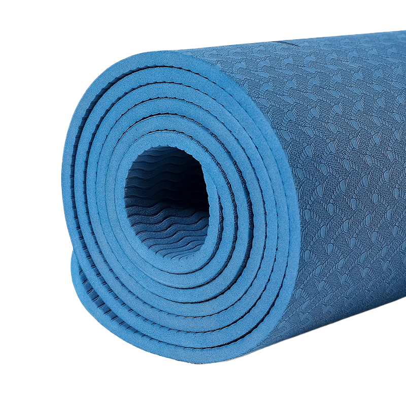 Non-Slip TPE Yoga Mat with Alignment Guide