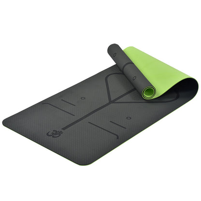 Non-Slip TPE Yoga Mat with Alignment Guide