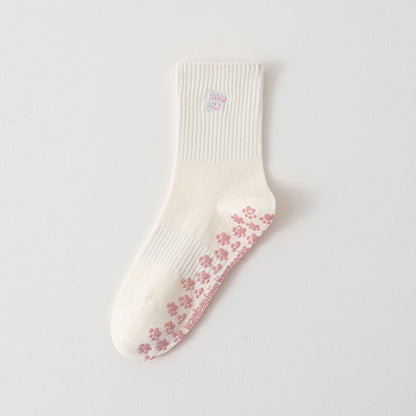 Non-Slip Yoga Socks with Embroidery