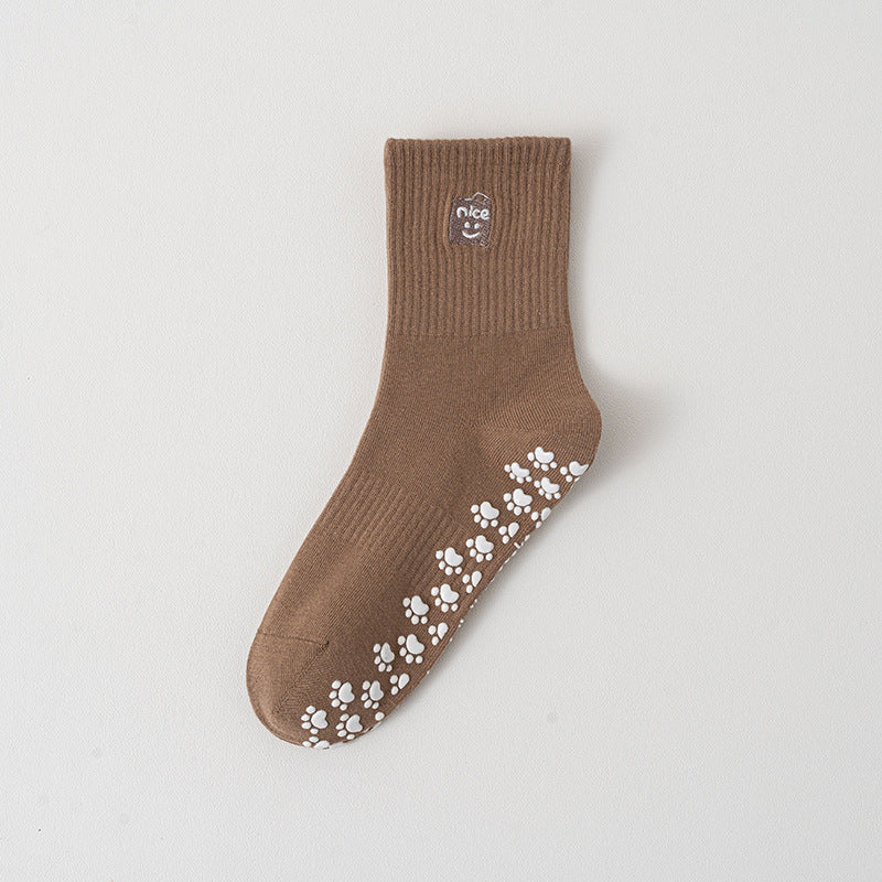 Non-Slip Yoga Socks with Embroidery