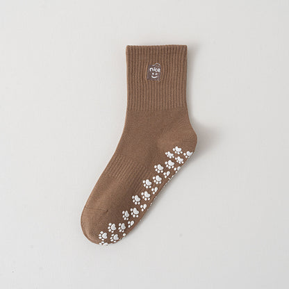 Non-Slip Yoga Socks with Embroidery