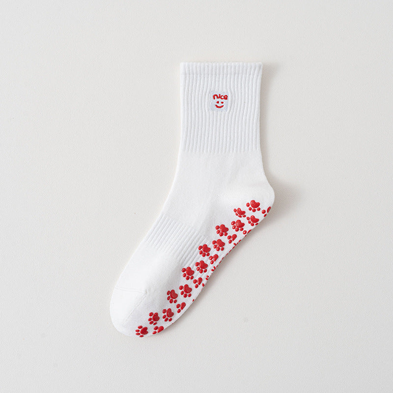 Non-Slip Yoga Socks with Embroidery
