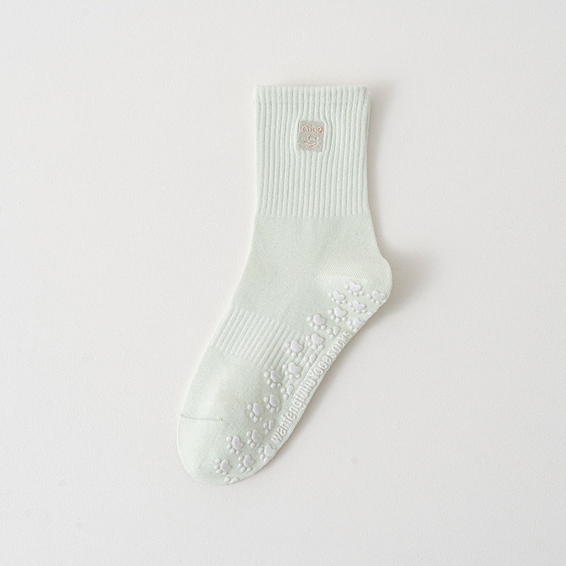 Non-Slip Yoga Socks with Embroidery