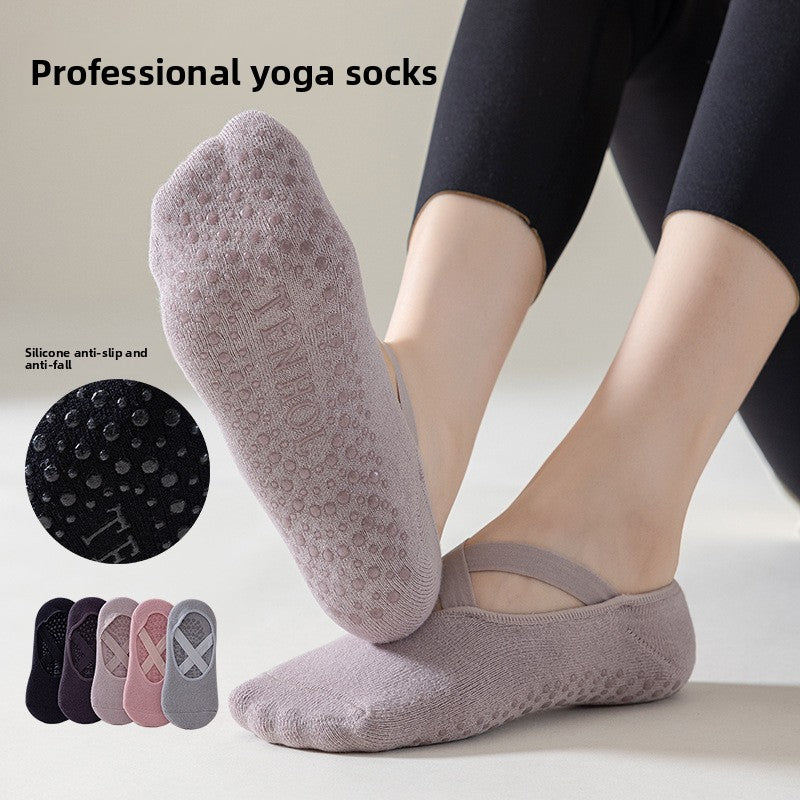 Non-Slip Yoga Socks with Straps