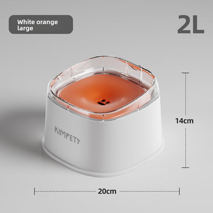 Non-spill floating water bowl dog bowl