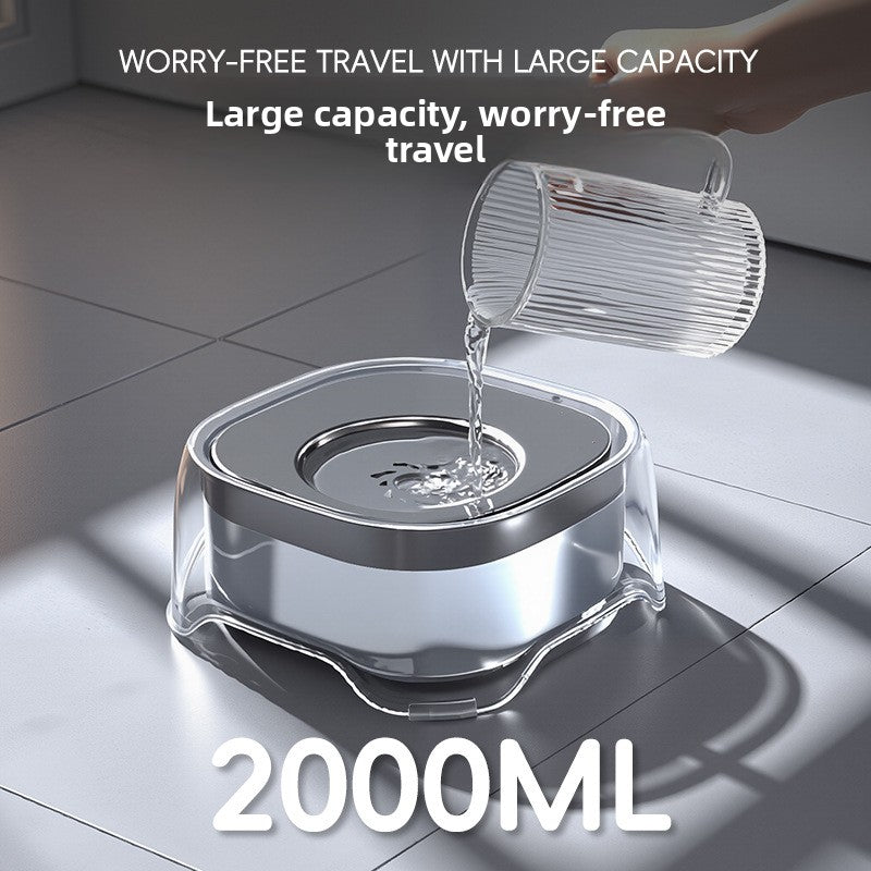 Non-spill floating water bowl dog bowl