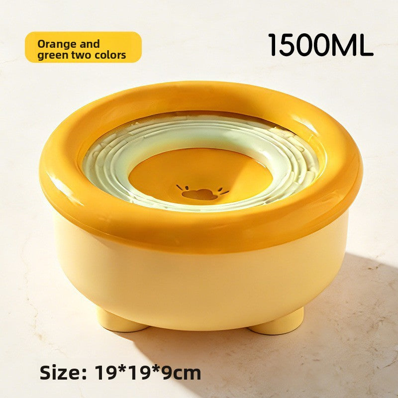Non-spill floating water bowl dog bowl