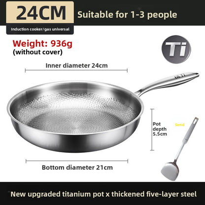 Non-stick uncoated frying pan for home use