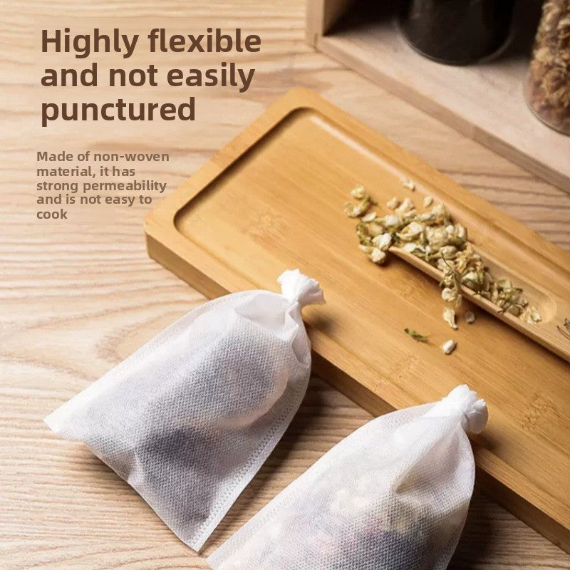 Non-woven fabric drawstring tea bag
