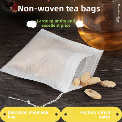 Non-woven fabric drawstring tea bag