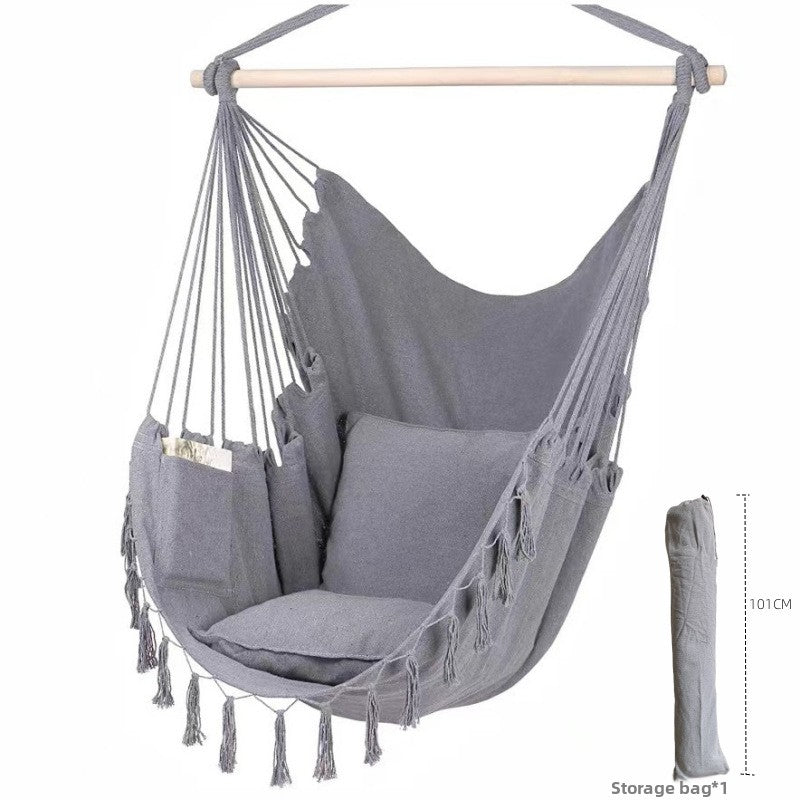 Nordic Canvas Hanging Chair with Pillows