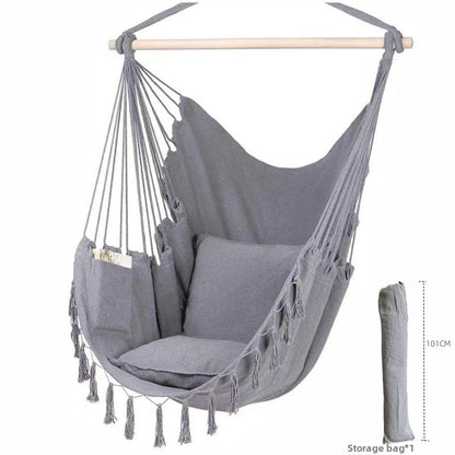 Nordic Canvas Hanging Chair with Pillows