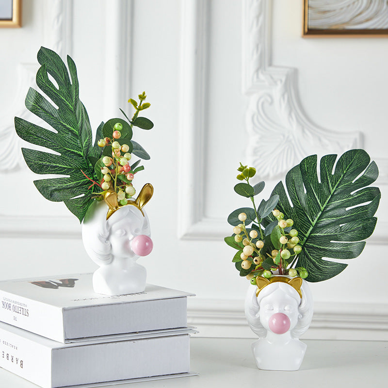 Nordic Cat Ear Resin Plant Pot