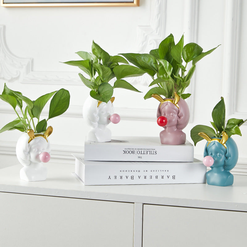Nordic Cat Ear Resin Plant Pot