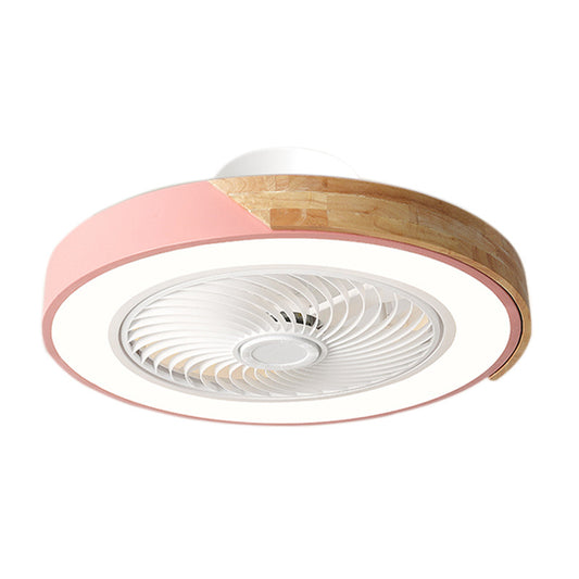 Nordic Ceiling Fan Light with Remote Control and Dimmable LED
