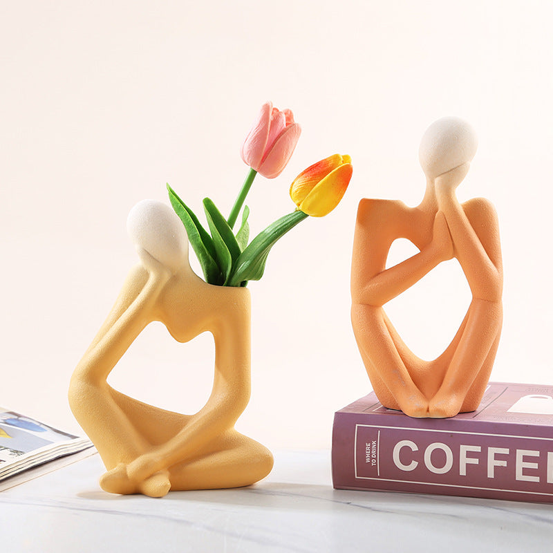 Nordic Ceramic Thinker Vase