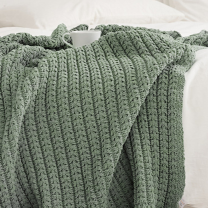Nordic Chenille Knitted Blanket