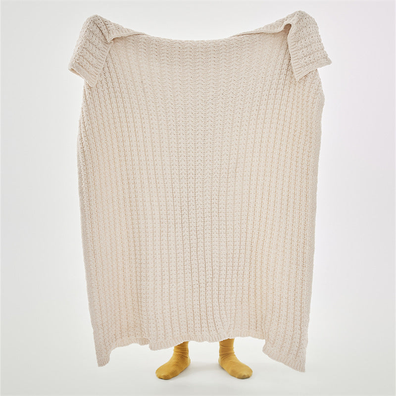 Nordic Chenille Knitted Blanket