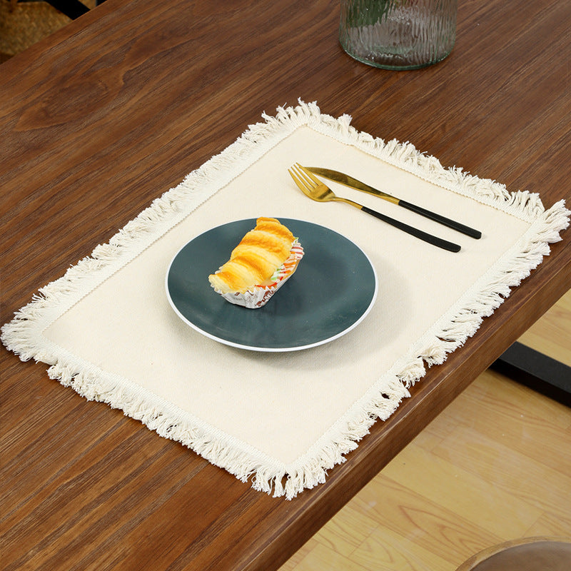 Nordic Cotton and Linen Placemat Heat Insulation Table Mat
