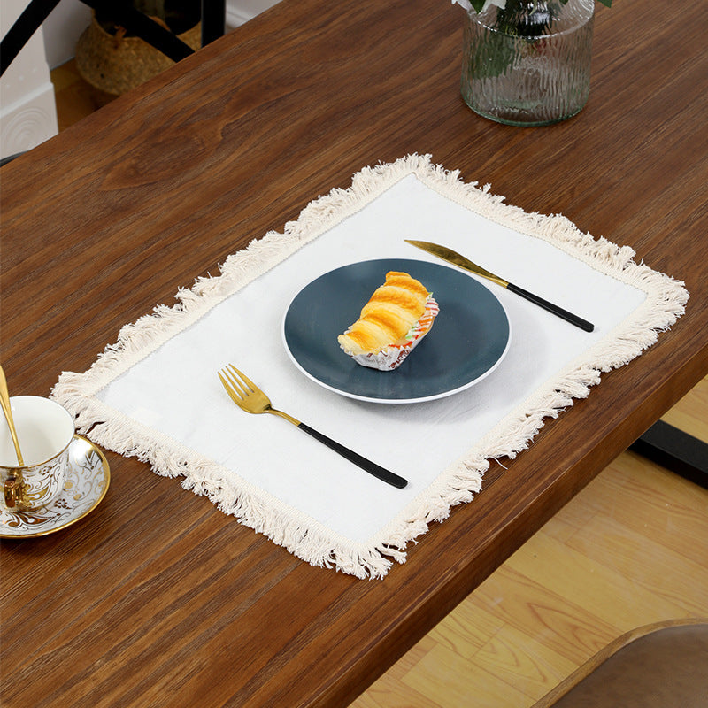 Nordic Cotton and Linen Placemat Heat Insulation Table Mat
