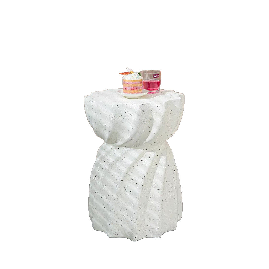 Nordic Cream Modern Round Side Table