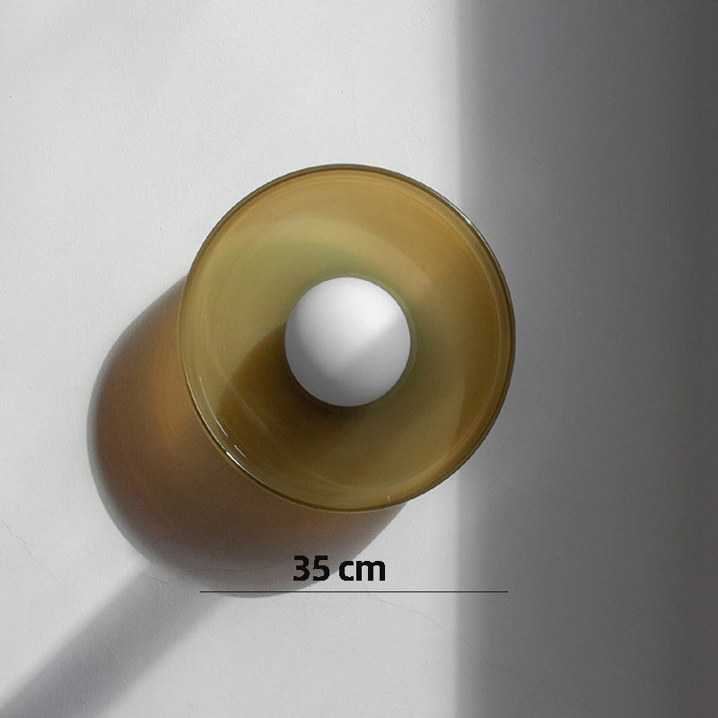 Nordic Cream Style Bedroom Wall Lamp Bedside Creative Study Retro Living Room Cloakroom Entrance Corridor Away Lamps