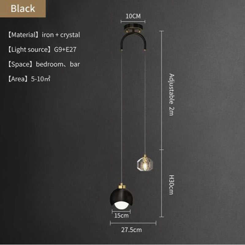 Nordic Crystal Adjustable Hanging Chandelier