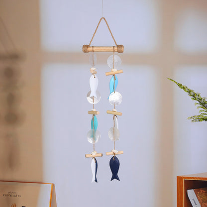 Nordic Driftwood Wind Chime Wall Hanging
