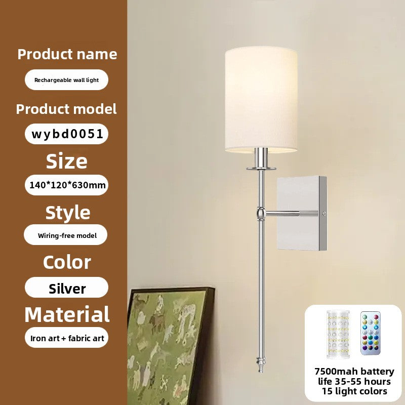 Nordic Fabric Wall Lamp with Remote Control