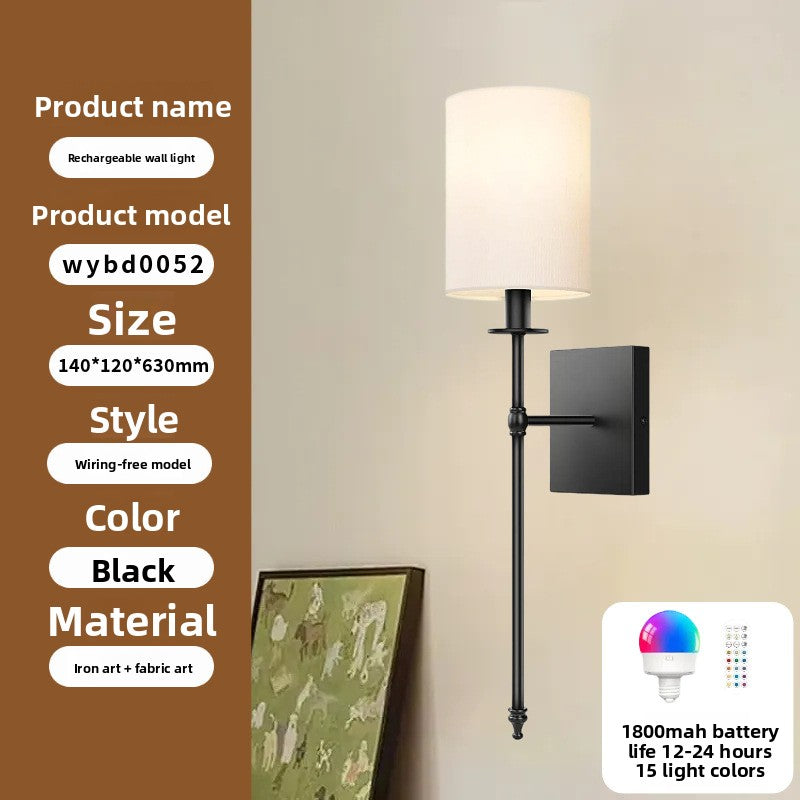 Nordic Fabric Wall Lamp with Remote Control