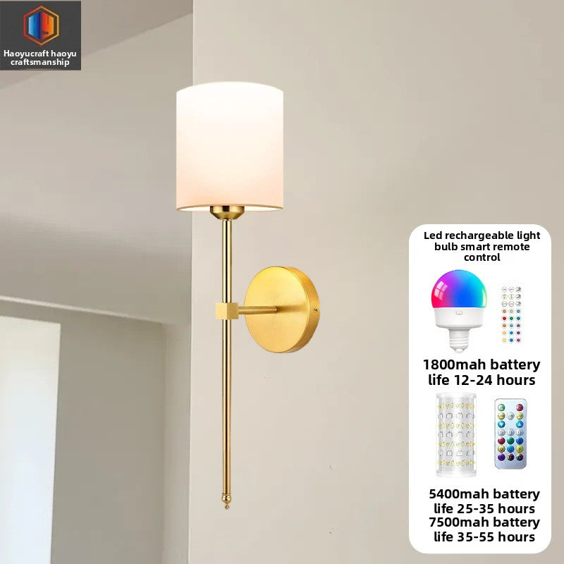 Nordic Fabric Wall Lamp with Remote Control