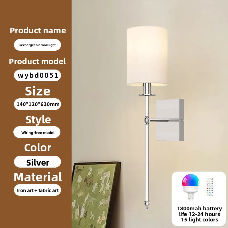 Nordic Fabric Wall Lamp with Remote Control